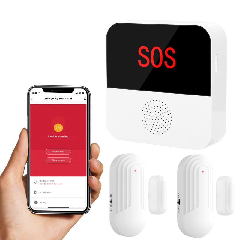 Daytech WiFi Smart Wireless Caregiver Pager Door Alarms for Dementia Patients Door Chimes