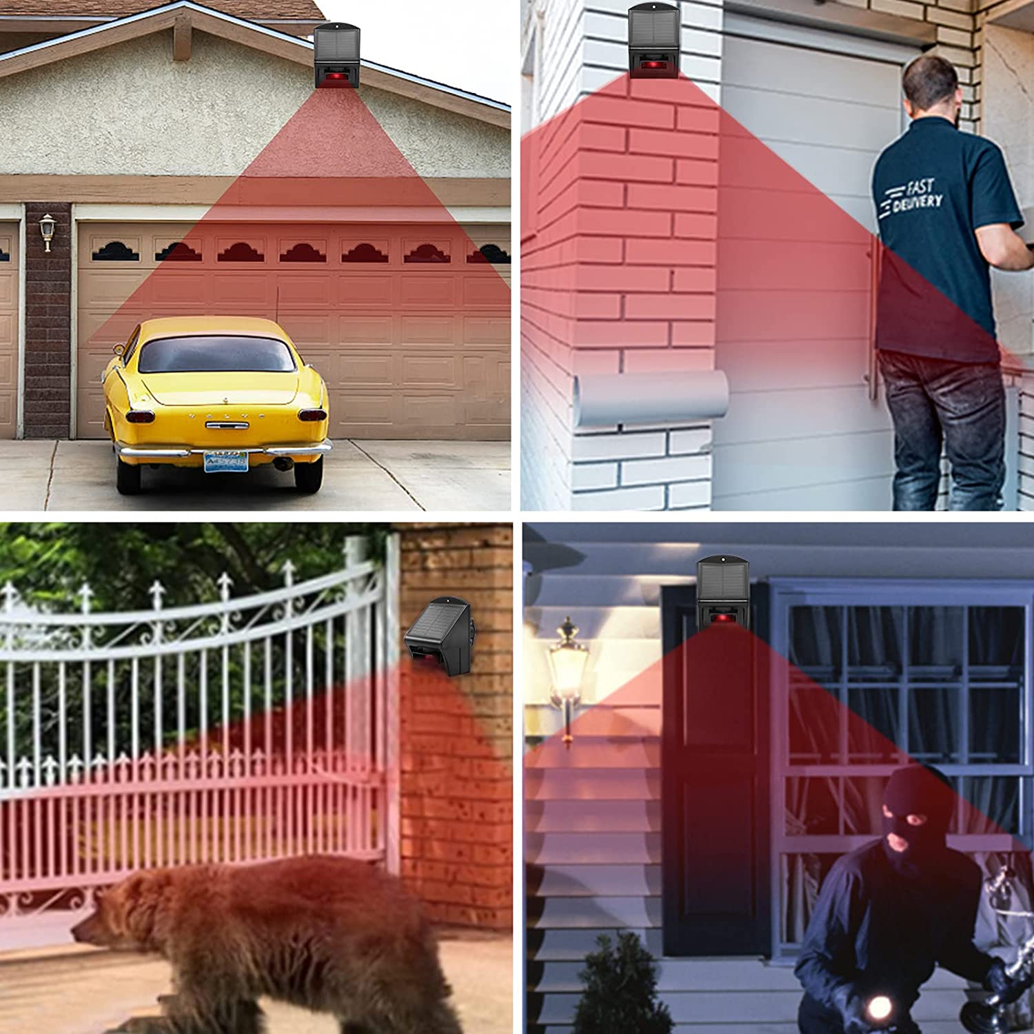CallToU Solar Driveway Alarm, 1/2 Mile Driveway Alarms Wireless Outside Weatherproof