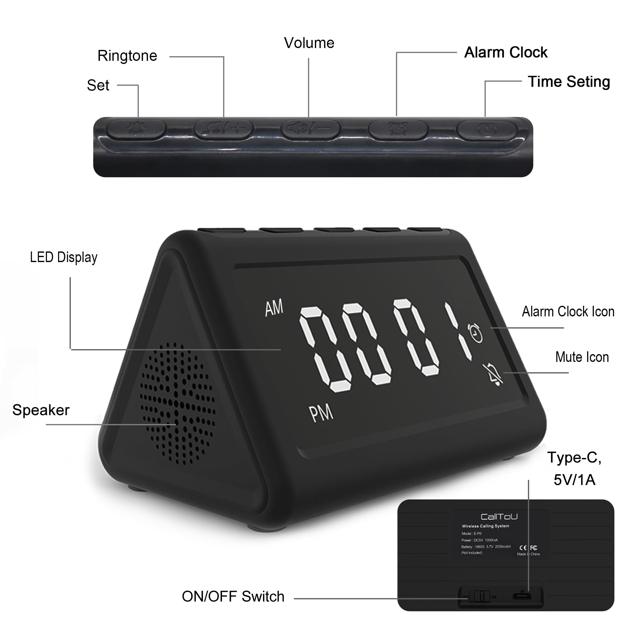 P6+01AB Number Display Screen with Sos Push Button