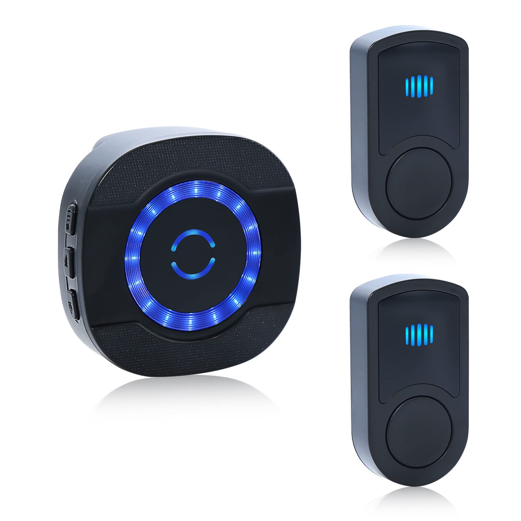 Daytech Wireless Portable Caregiver Pager SOS Call Button for Elderly/Senior at Home Nurse Alert System with 800+Feet Operating Range 1 Plug in Receiver 2 Emergency Transmitter