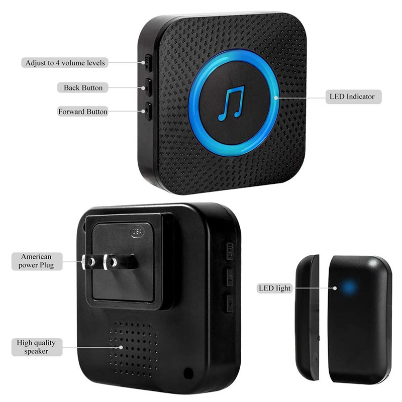 Daytech MC01 2-1 Wireless Sensor Door Entry Chime for Home Store
