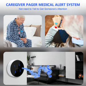 Daytech Wireless Caregiver Pager Call Button 500ft Nurse Alert System for Elderly Monitoring Alert Button for Seniors one pager looking at your pager