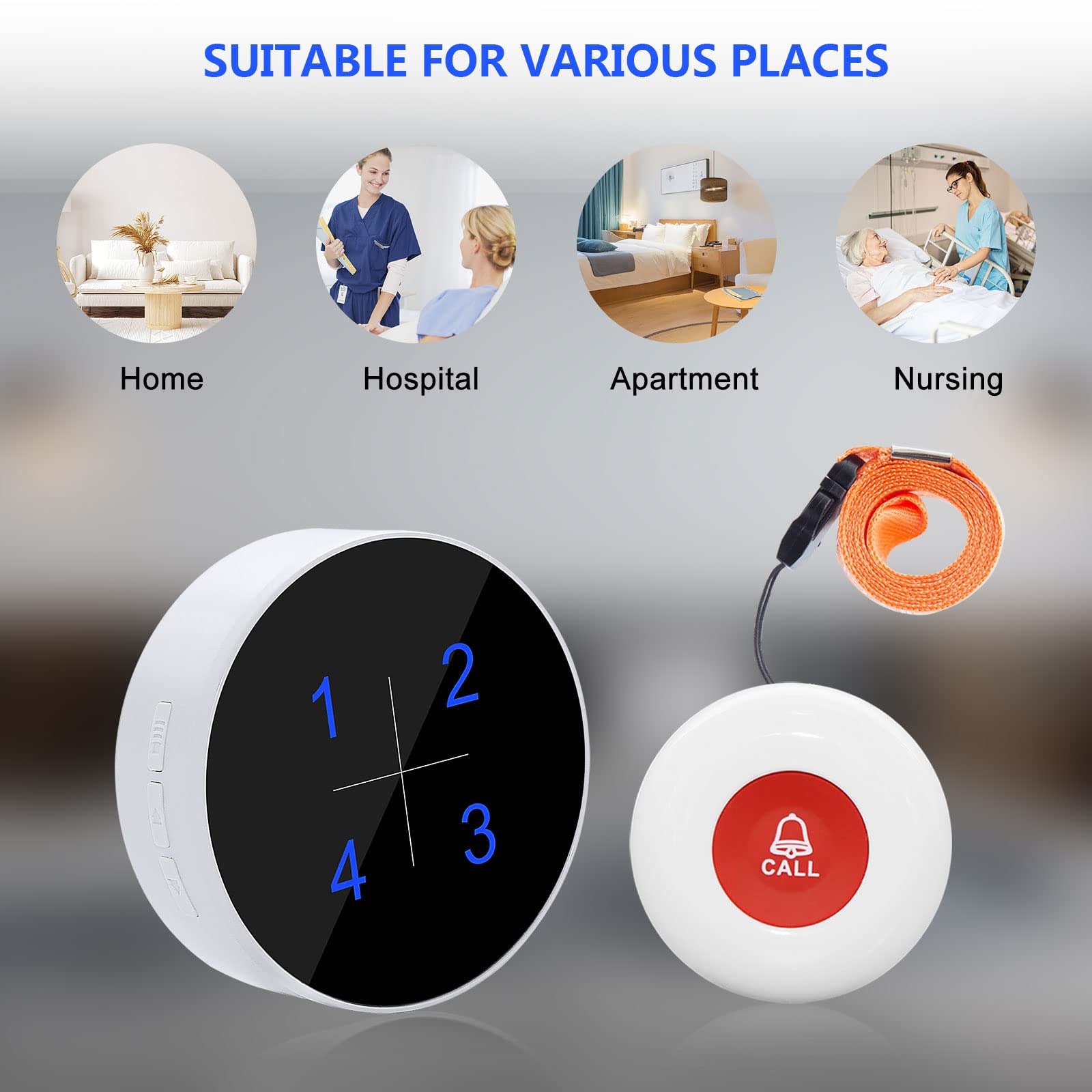 Daytech CC18-1-1 Caregiver Pagers Medical Alert System Nurse Alert Help Button for Home