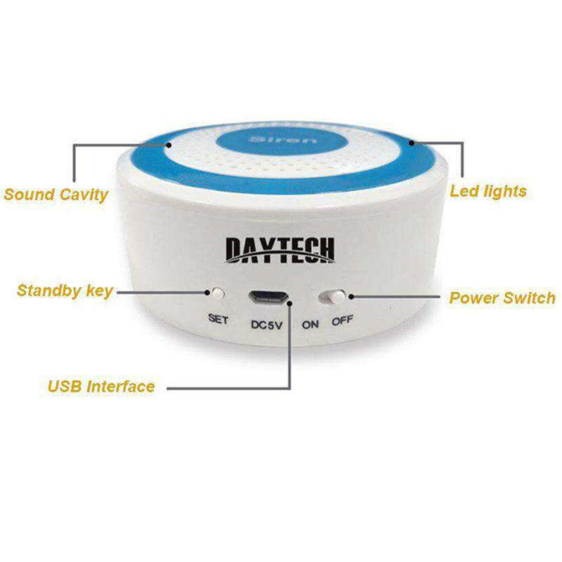 Daytech JH006 home WiFi GSM burglar system wholesale Wireless Siren smart motion Alarm home wireless loud siren