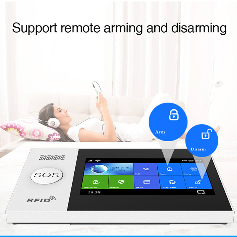 Daytech Wireless siren system WIFI GSM 3G network alarm system burglar alarm