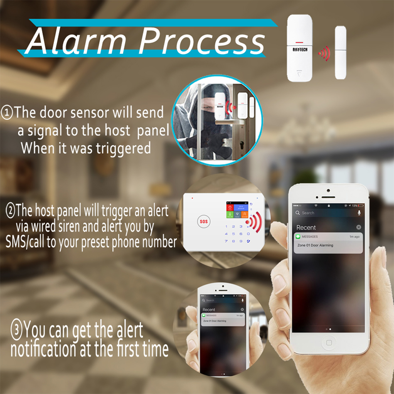 Factory wifi burglar security kit home safety alarm gsm app control smart home alarm system