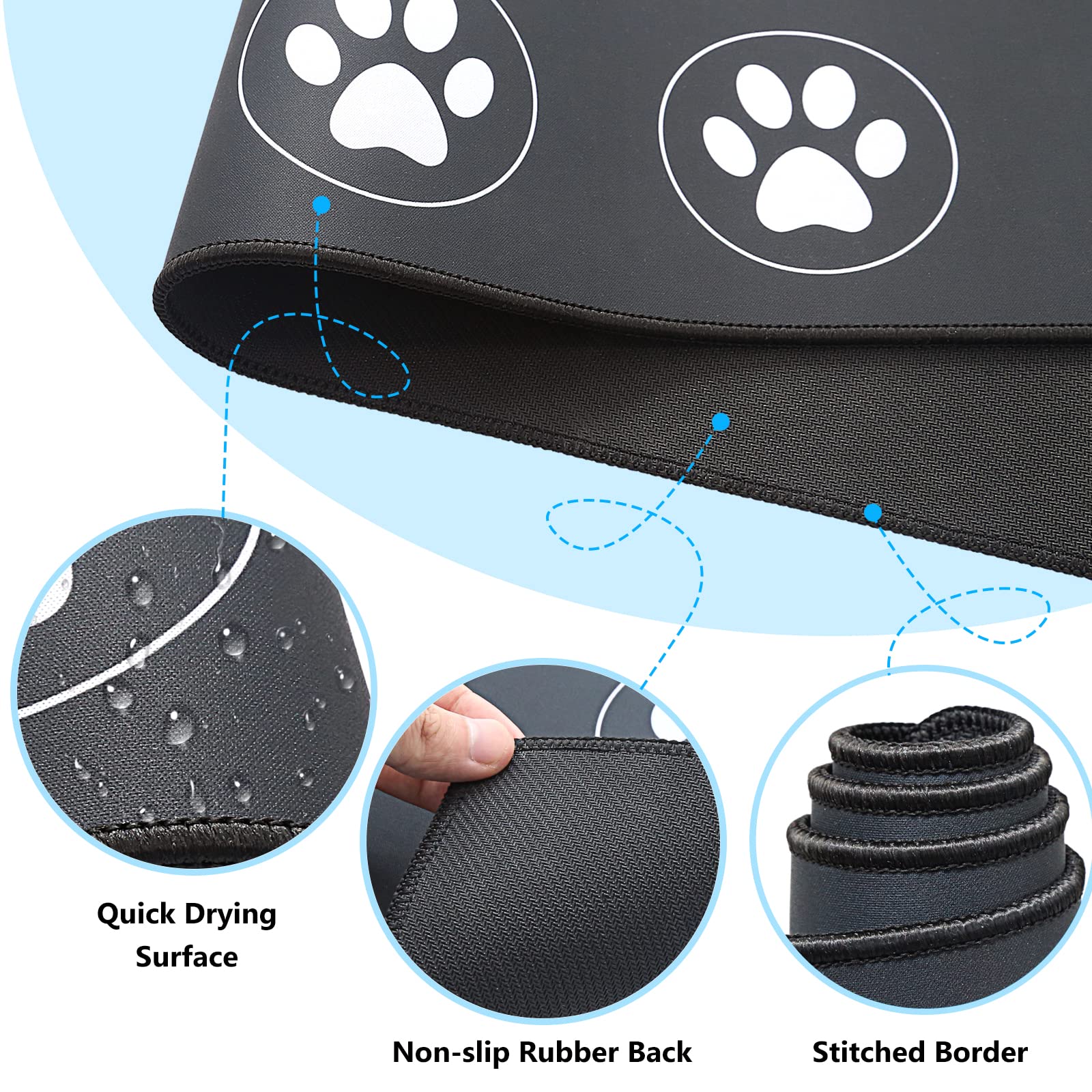 Dog Communication Buttons Mat,AntiSkid Rubber Backing Dog Buttons Mat