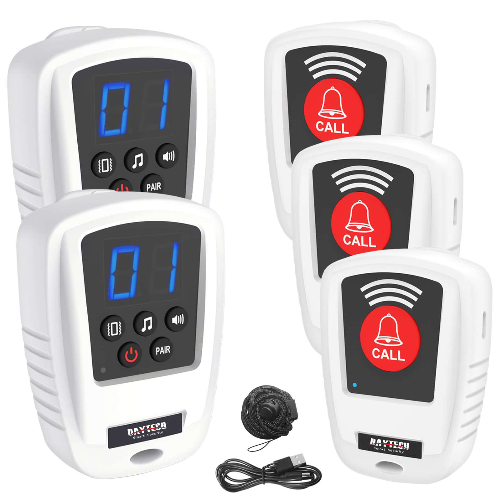 Home Nursing Call System - SOS Alert With 80m Range For Elderly Care & Emergency