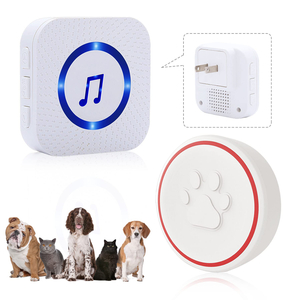 Dog Doorbells-Dog Door Bell for Potty Training-Wireless Doggie Buttons for Go Outside Communication with IP55 Touch Type Buttons 5 Levels Volume 55 Ringtones Receiver