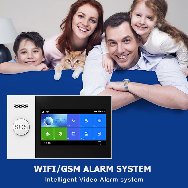GSM Wireless Intrusion GSM House Alarm Anti Theft Alarm System for Mobile APP Control
