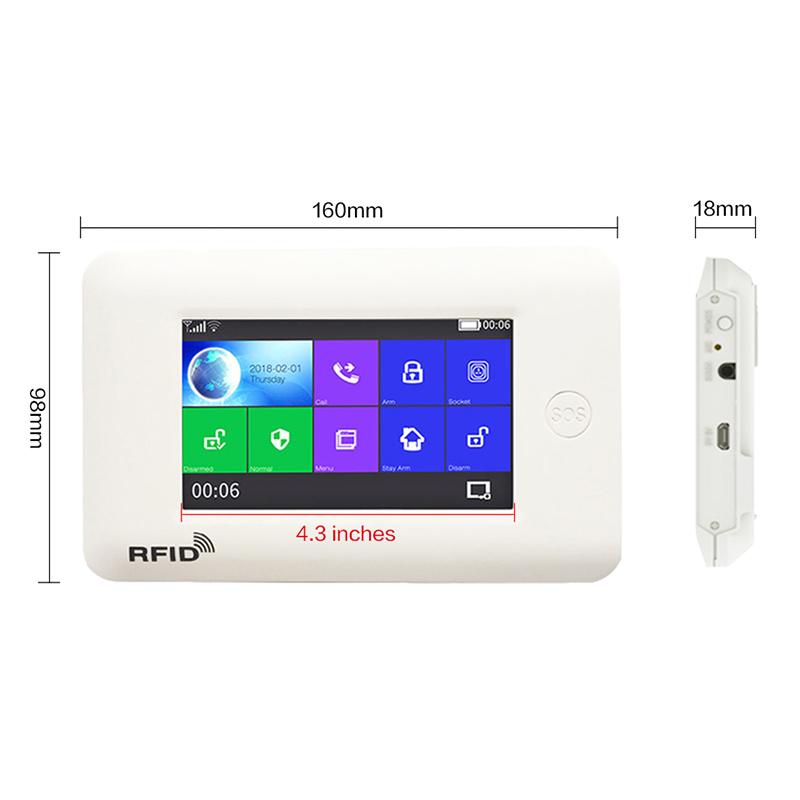 Daytech TA03WH-KIT5 Tuya APP Control home safety System Factory/Warehouse Home Security WiFi GSM Alarm