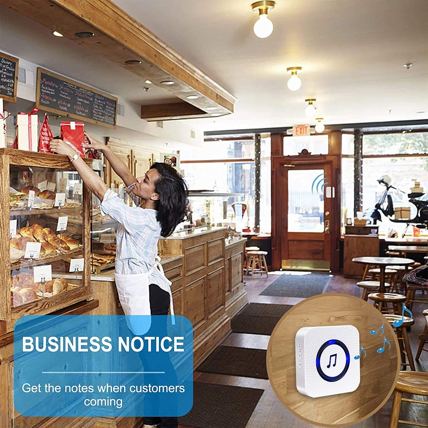 Daytech door open Sensors alarm Store Door Open Alert Wireless Door